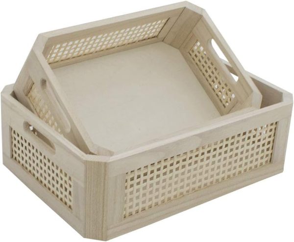 Woven Wooden Bamboo Basket,Rectangular Storage Basket,Natural and Decorative, Arts and Crafts.