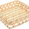 Bamboo Storage Woven Basket Desktop Basket Kitchen Organizing for Bread Vegetables Tea