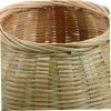 Woven Bamboo Basket Storage Box Round Desktop Organizer Snack Storage Holder Home Sundries Basket - Image 2