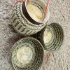 Traditional Handbamboo Sticky Rice Container, Bamboo Basket Storage - Image 2